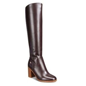 GIANI BERNINI Brown Odettee Memory Foam Block Heel Knee High Riding Boots 5.5M